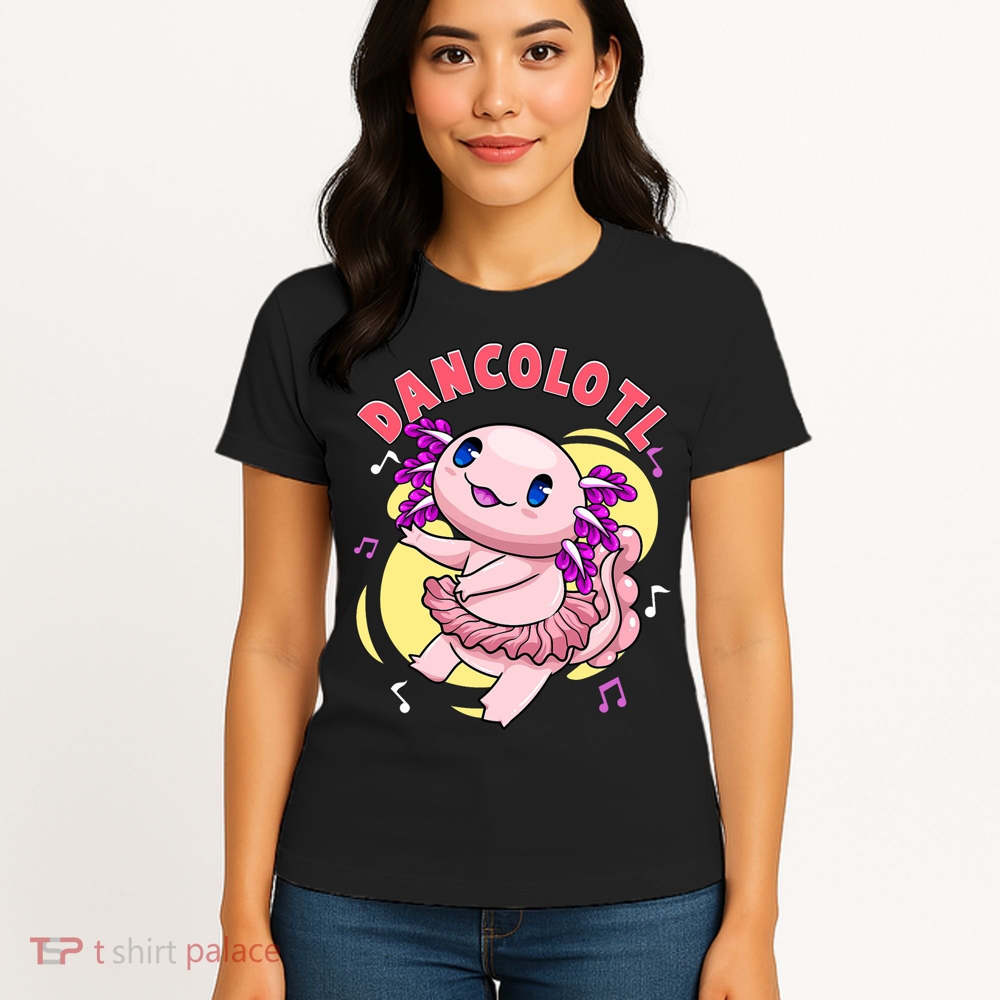 Dancolotl Kawaii Axolotl Dancing Axolotl Lover Ballet Dancer Women's T-Shirt