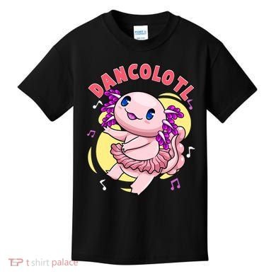 Dancolotl Kawaii Axolotl Dancing Axolotl Lover Ballet Dancer Kids T-Shirt