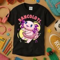 Dancolotl Kawaii Axolotl Dancing Axolotl Lover Ballet Dancer Kids T-Shirt thumb 3