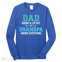 Dad Knows A Lot But Grandpa Knows Everything Gift Long Sleeve Shirt thumb 0