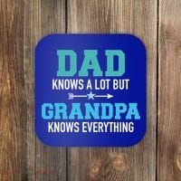 Dad Knows A Lot But Grandpa Knows Everything Gift Coaster thumb 0