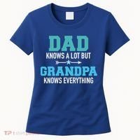 Dad Knows A Lot But Grandpa Knows Everything Gift Women's T-Shirt thumb 0
