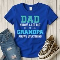 Dad Knows A Lot But Grandpa Knows Everything Gift Women's T-Shirt thumb 3