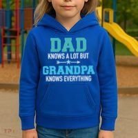 Dad Knows A Lot But Grandpa Knows Everything Gift Kids Hoodie thumb 3