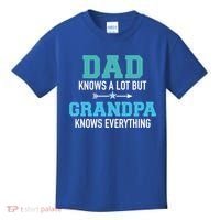Dad Knows A Lot But Grandpa Knows Everything Gift Kids T-Shirt thumb 0