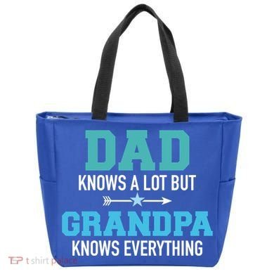 Dad Knows A Lot But Grandpa Knows Everything Gift Tote Bag