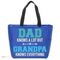 Dad Knows A Lot But Grandpa Knows Everything Gift Tote Bag thumb 0