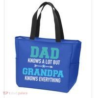 Dad Knows A Lot But Grandpa Knows Everything Gift Tote Bag thumb 3