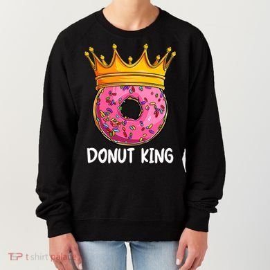 Donut King Doughnut Funny Donut Crown Sweet Baker Women's Sweatshirt