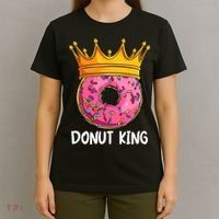 Donut King Doughnut Funny Donut Crown Sweet Baker T-Shirt thumb 4