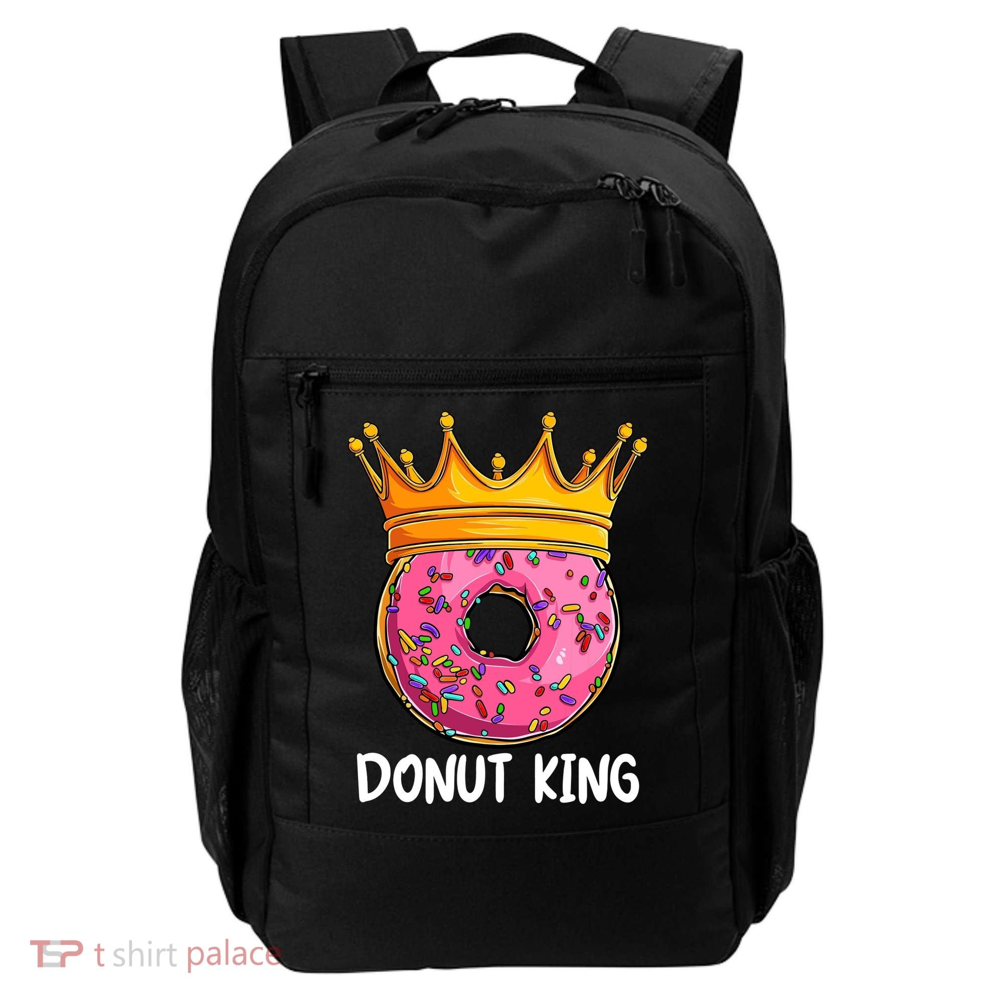 Donut King Doughnut Funny Donut Crown Sweet Baker Backpack