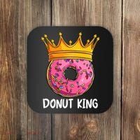 Donut King Doughnut Funny Donut Crown Sweet Baker Coaster thumb 0