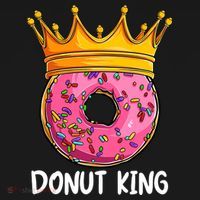 Donut King Doughnut Funny Donut Crown Sweet Baker Coaster thumb 2