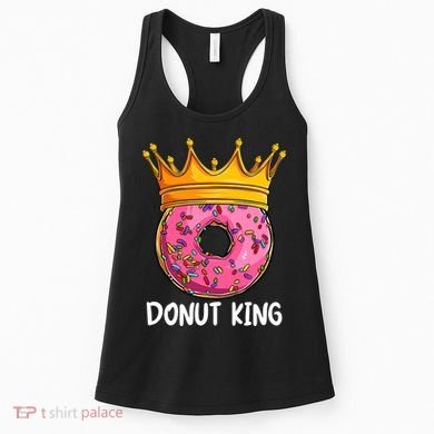 Donut King Doughnut Funny Donut Crown Sweet Baker Women's Tank Top