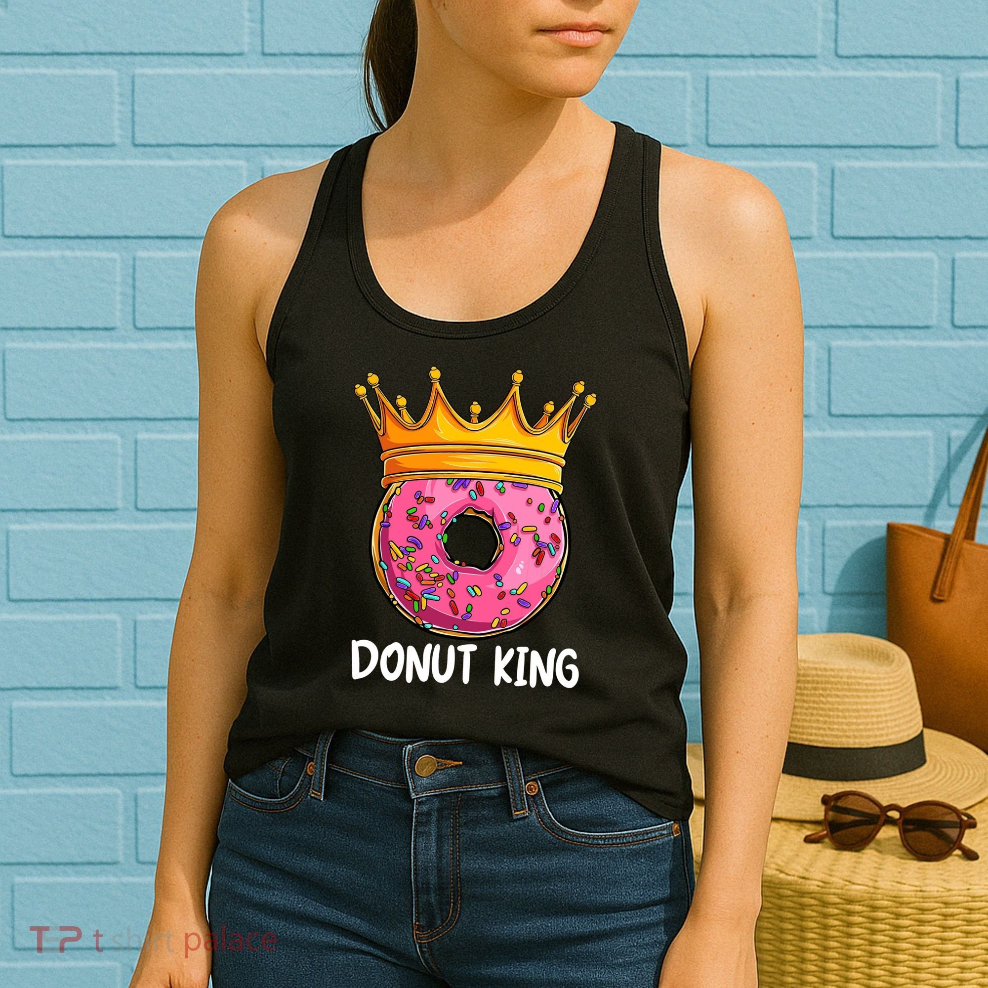 Donut King Doughnut Funny Donut Crown Sweet Baker Women's Tank Top