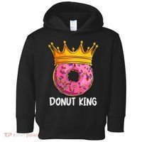 Donut King Doughnut Funny Donut Crown Sweet Baker Toddler Hoodie thumb 0