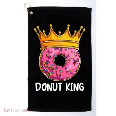 Donut King Doughnut Funny Donut Crown Sweet Baker Golf Towel