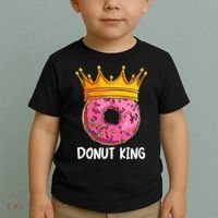Donut King Doughnut Funny Donut Crown Sweet Baker Toddler T-Shirt thumb 2