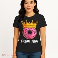 Donut King Doughnut Funny Donut Crown Sweet Baker Women's T-Shirt thumb 4