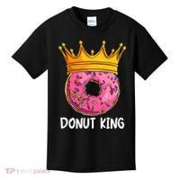 Donut King Doughnut Funny Donut Crown Sweet Baker Kids T-Shirt thumb 0