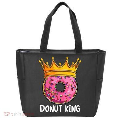 Donut King Doughnut Funny Donut Crown Sweet Baker Tote Bag