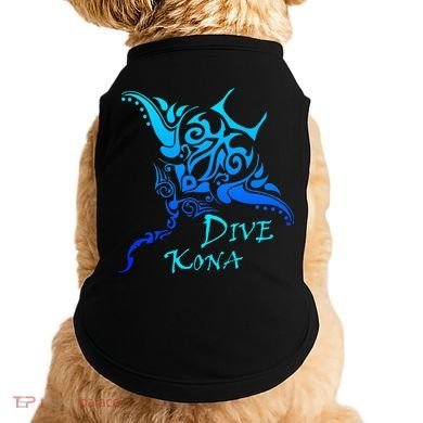 Dive Kona Hawaii Tribal Stingray Polynesian Tattoo Doggie Tank