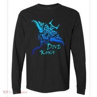 Dive Kona Hawaii Tribal Stingray Polynesian Tattoo Comfort Colors Heavyweight Long Sleeve T-Shirt thumb 0
