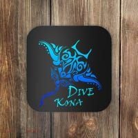 Dive Kona Hawaii Tribal Stingray Polynesian Tattoo Coaster thumb 0
