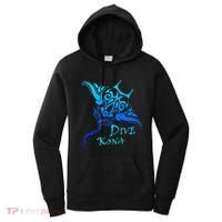 Dive Kona Hawaii Tribal Stingray Polynesian Tattoo Women's Hoodie thumb 0