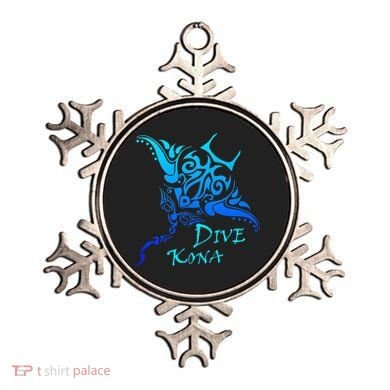 Dive Kona Hawaii Tribal Stingray Polynesian Tattoo Ornament
