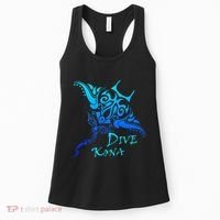 Dive Kona Hawaii Tribal Stingray Polynesian Tattoo Women's Tank Top thumb 0