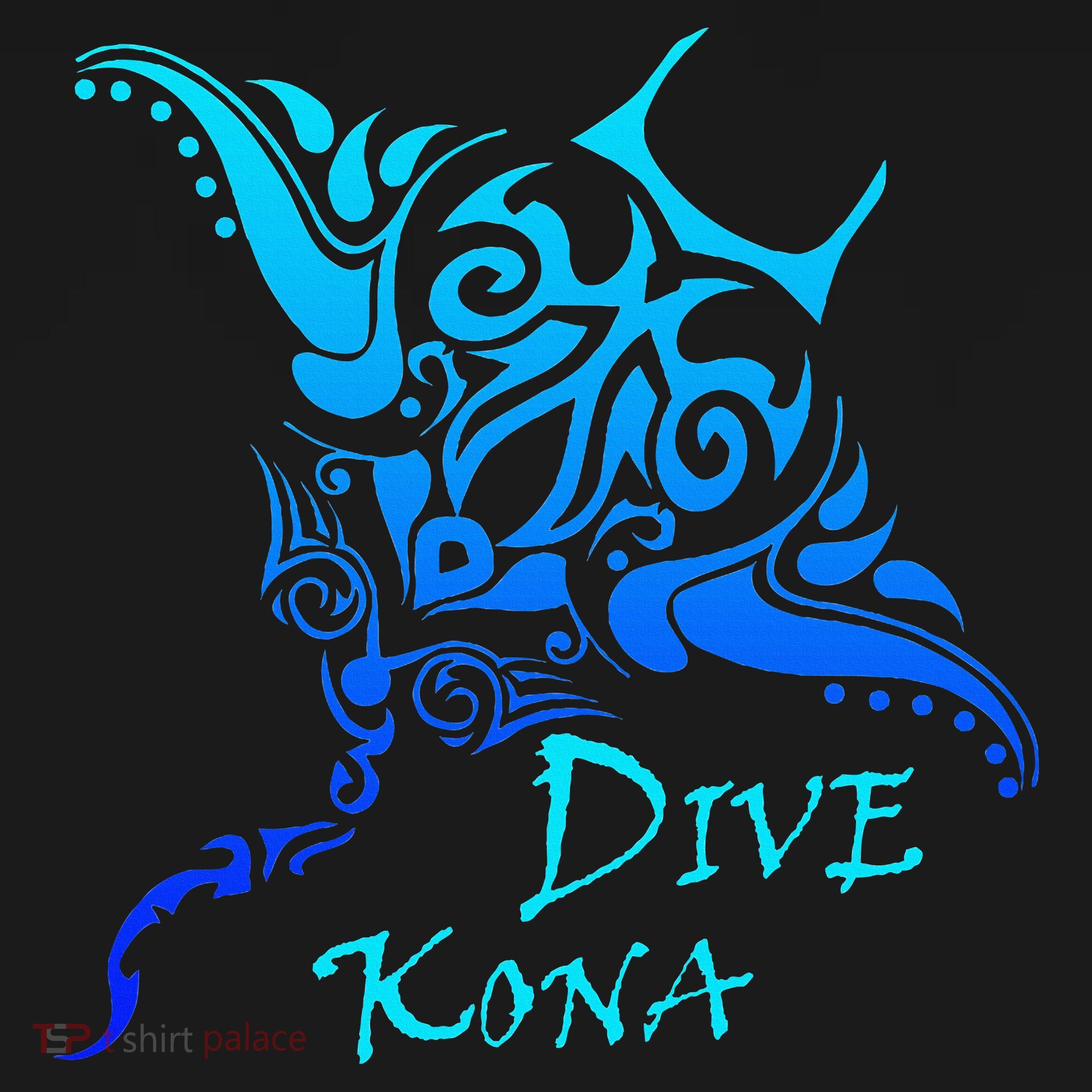 Dive Kona Hawaii Tribal Stingray Polynesian Tattoo Women's Tank Top