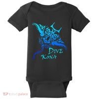 Dive Kona Hawaii Tribal Stingray Polynesian Tattoo Baby Bodysuit thumb 0