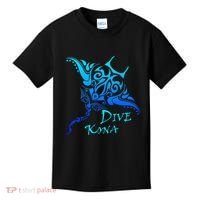 Dive Kona Hawaii Tribal Stingray Polynesian Tattoo Kids T-Shirt thumb 0
