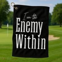 Democrat Kamala Harris Enemy Within Antitrump Left Wing Golf Towel thumb 1