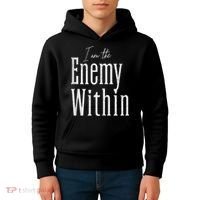 Democrat Kamala Harris Enemy Within Antitrump Left Wing Kids Hoodie thumb 4