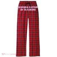 Discord Kitten In Training Apparel Women's Flannel Plaid Pajama Pants thumb 0