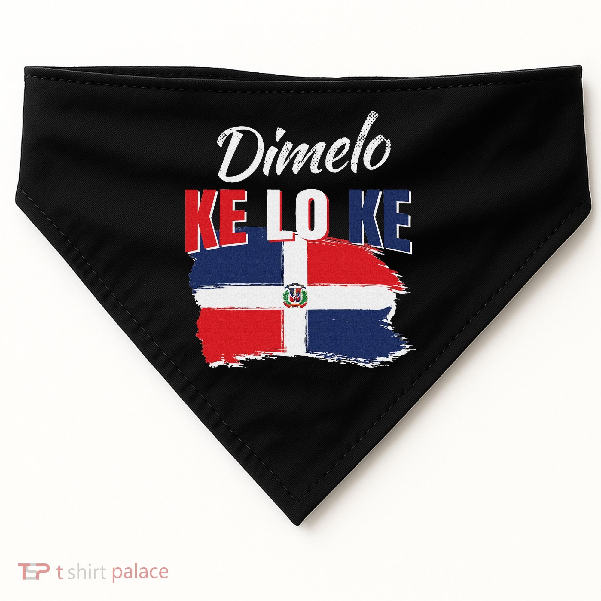 Dimelo Ke Lo Ke Dominican Republic Flag USA-Made Doggie Bandana