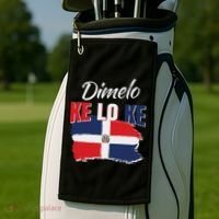 Dimelo Ke Lo Ke Dominican Republic Flag Golf Towel thumb 2