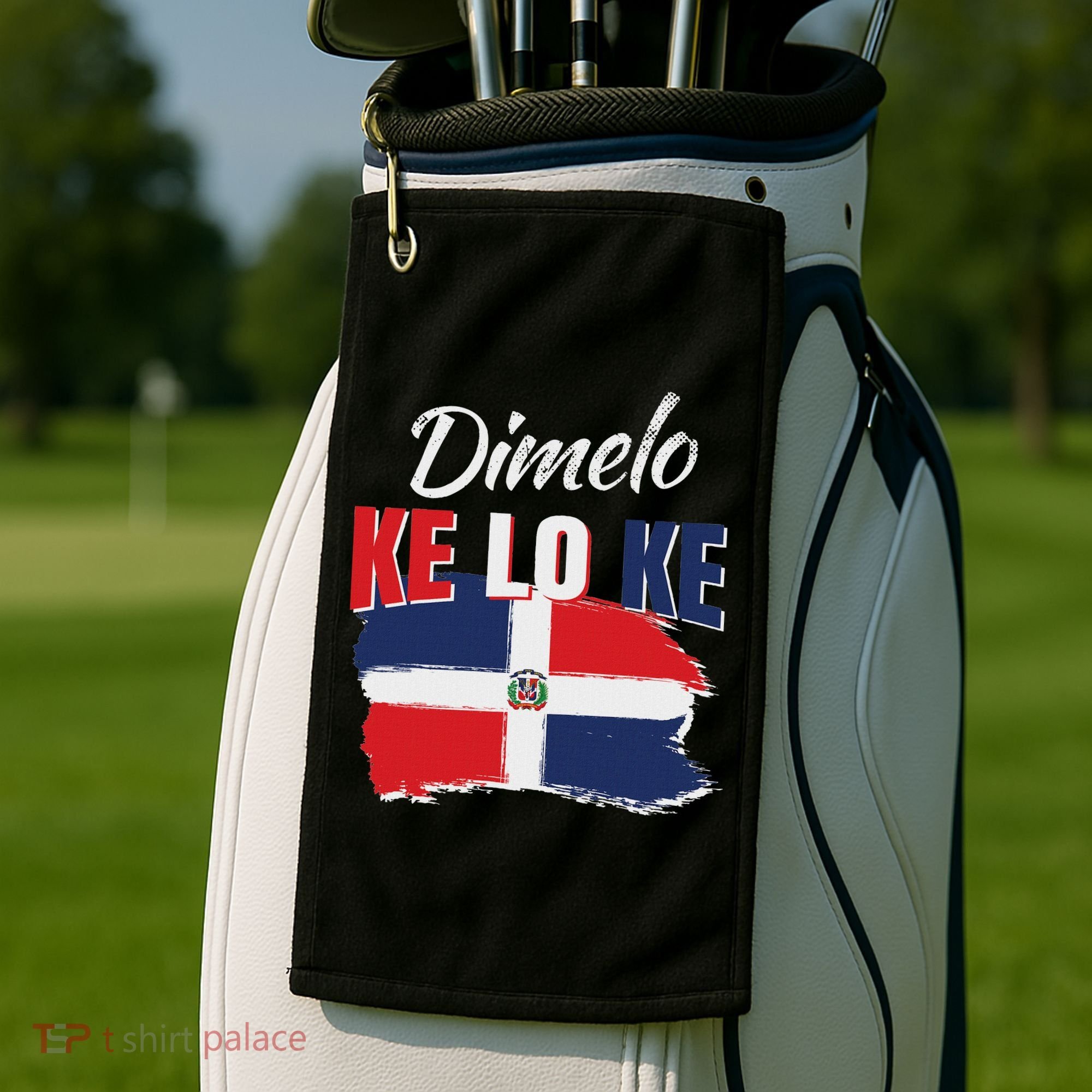 Dimelo Ke Lo Ke Dominican Republic Flag Golf Towel