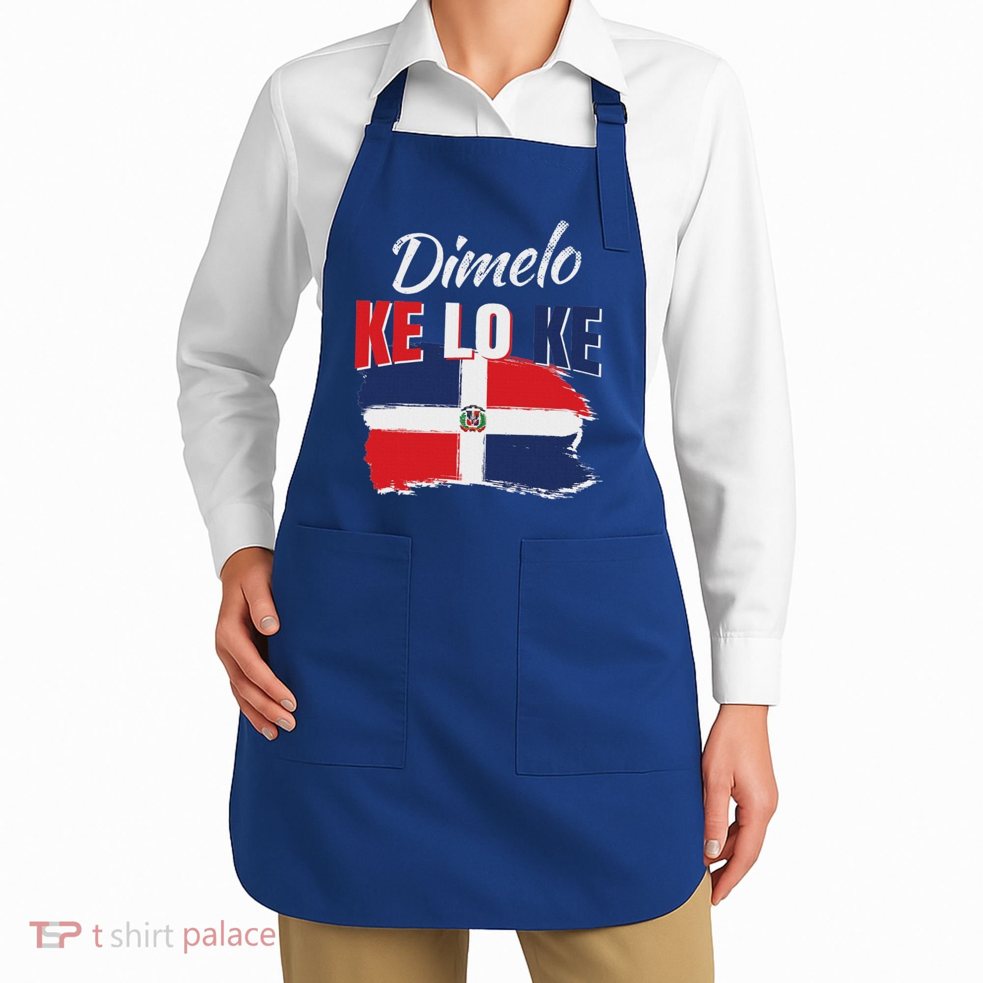 Dimelo Ke Lo Ke Dominican Republic Flag Apron
