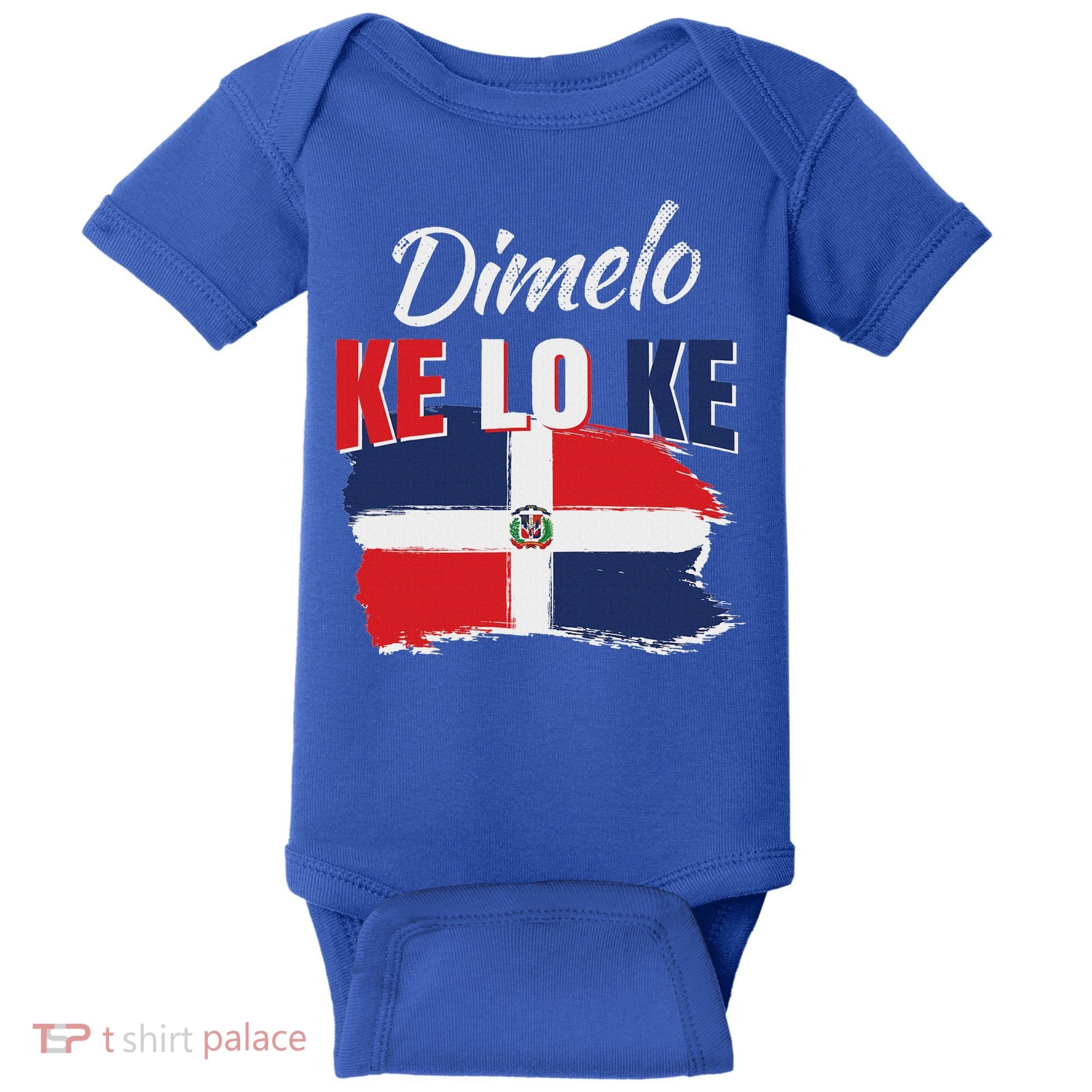 Dimelo Ke Lo Ke Dominican Republic Flag Baby Bodysuit