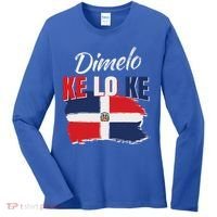 Dimelo Ke Lo Ke Dominican Republic Flag Women's Long Sleeve Shirt thumb 0