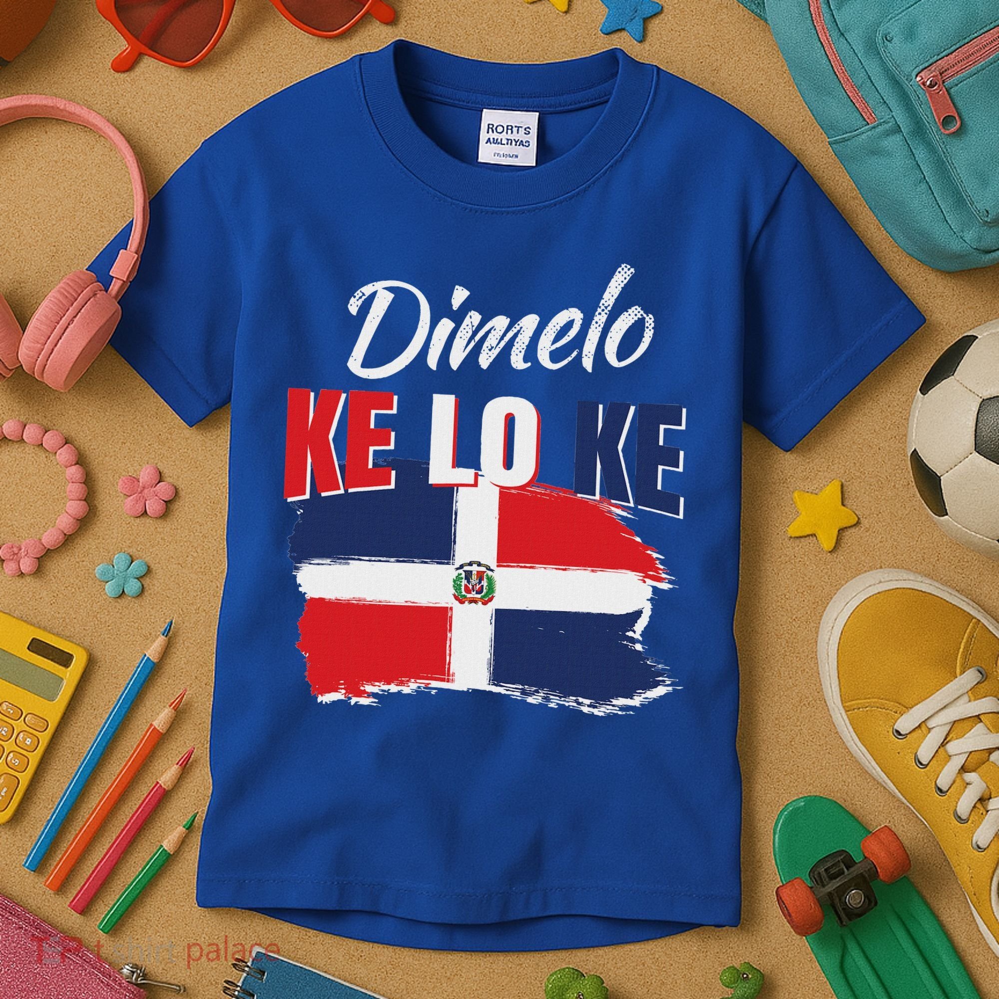 Dimelo Ke Lo Ke Dominican Republic Flag Kids T-Shirt