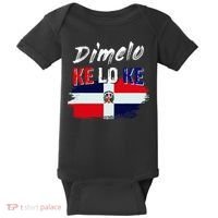 Dimelo Ke Lo Ke Dominican Republic Flag Baby Bodysuit thumb 0