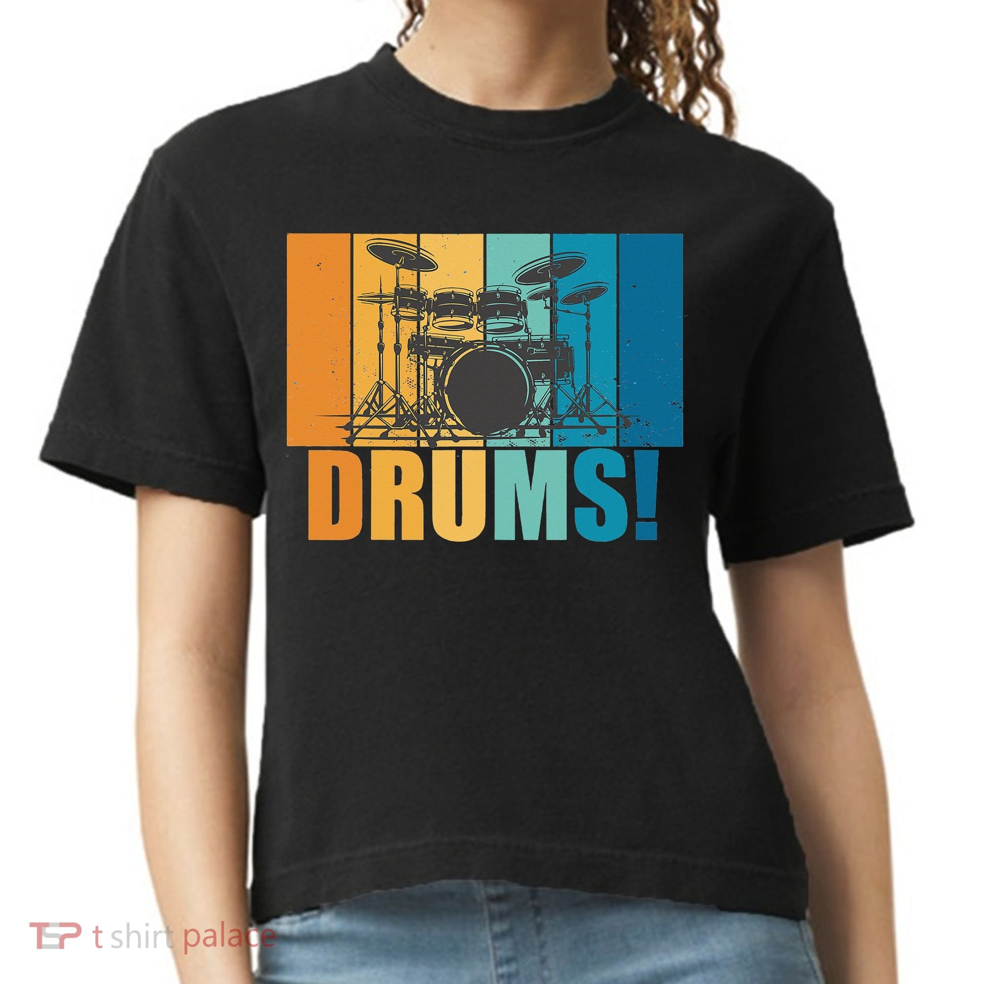 Drum Kit Musician Rock Music Drum Player Comfort Colors Boxy T-Shirt