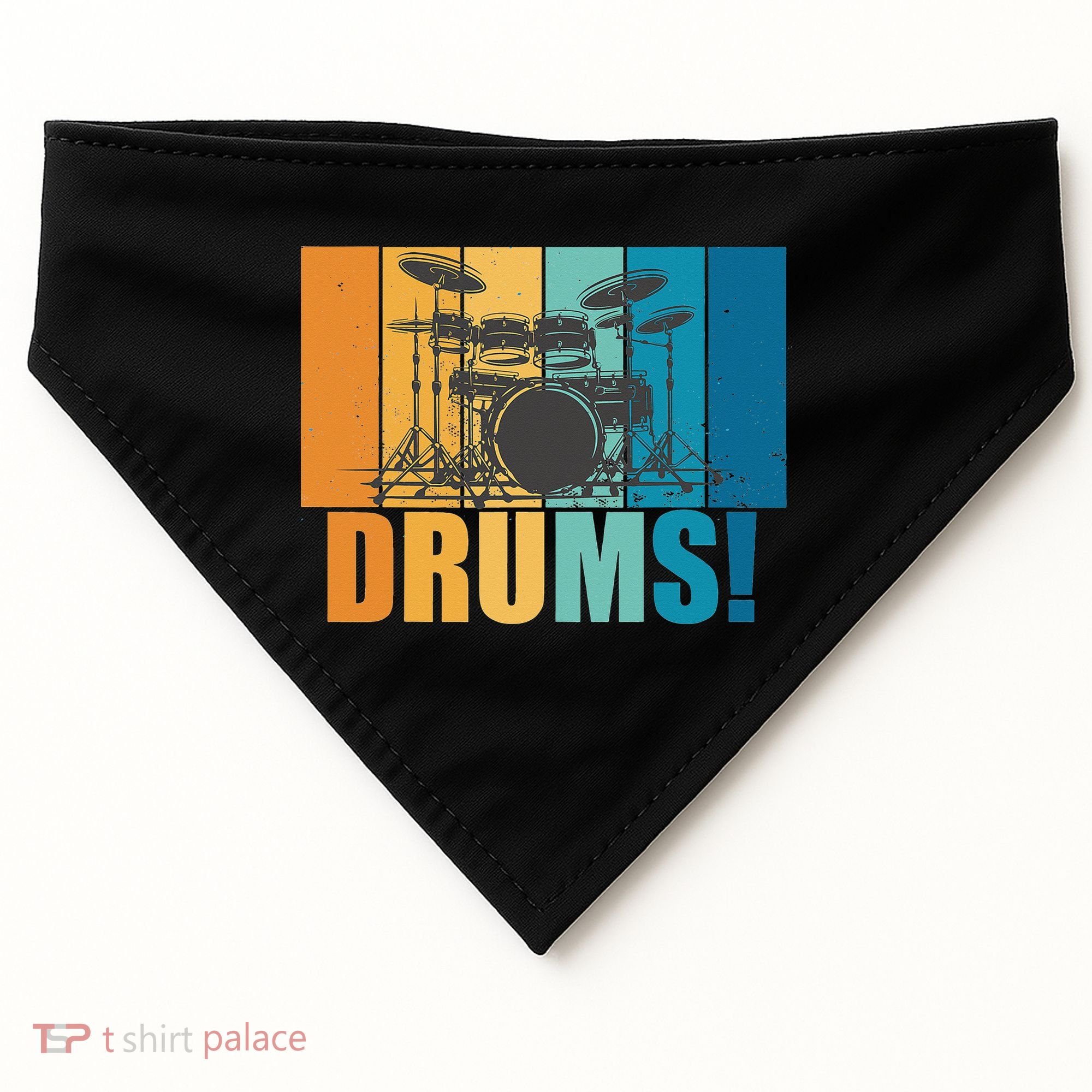 Drum Kit Musician Rock Music Drum Player USA-Made Doggie Bandana