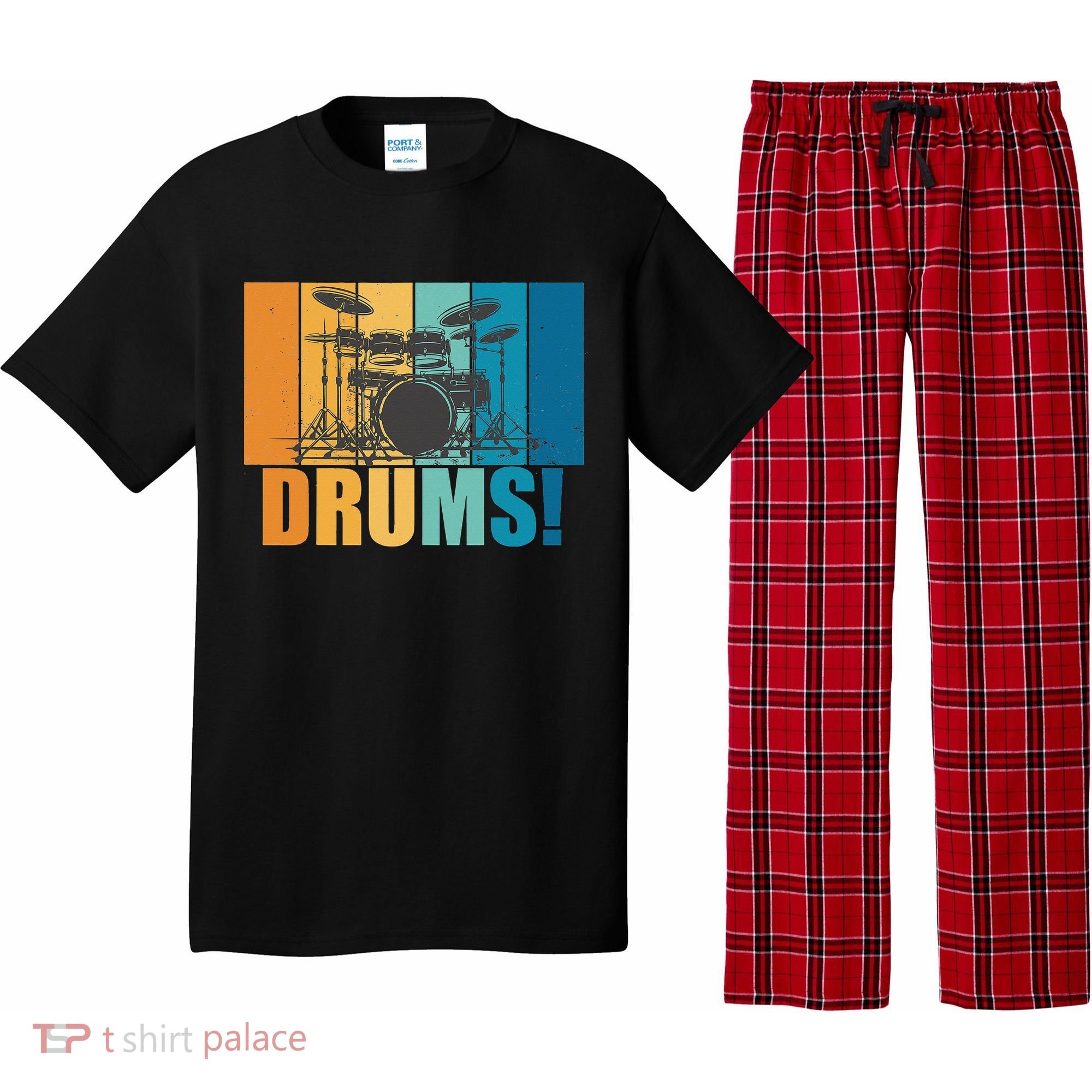 Drum Kit Musician Rock Music Drum Player Pajama Set