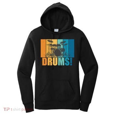 Drum Kit Musician Rock Music Drum Player Women's Hoodie