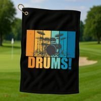 Drum Kit Musician Rock Music Drum Player Golf Towel thumb 1